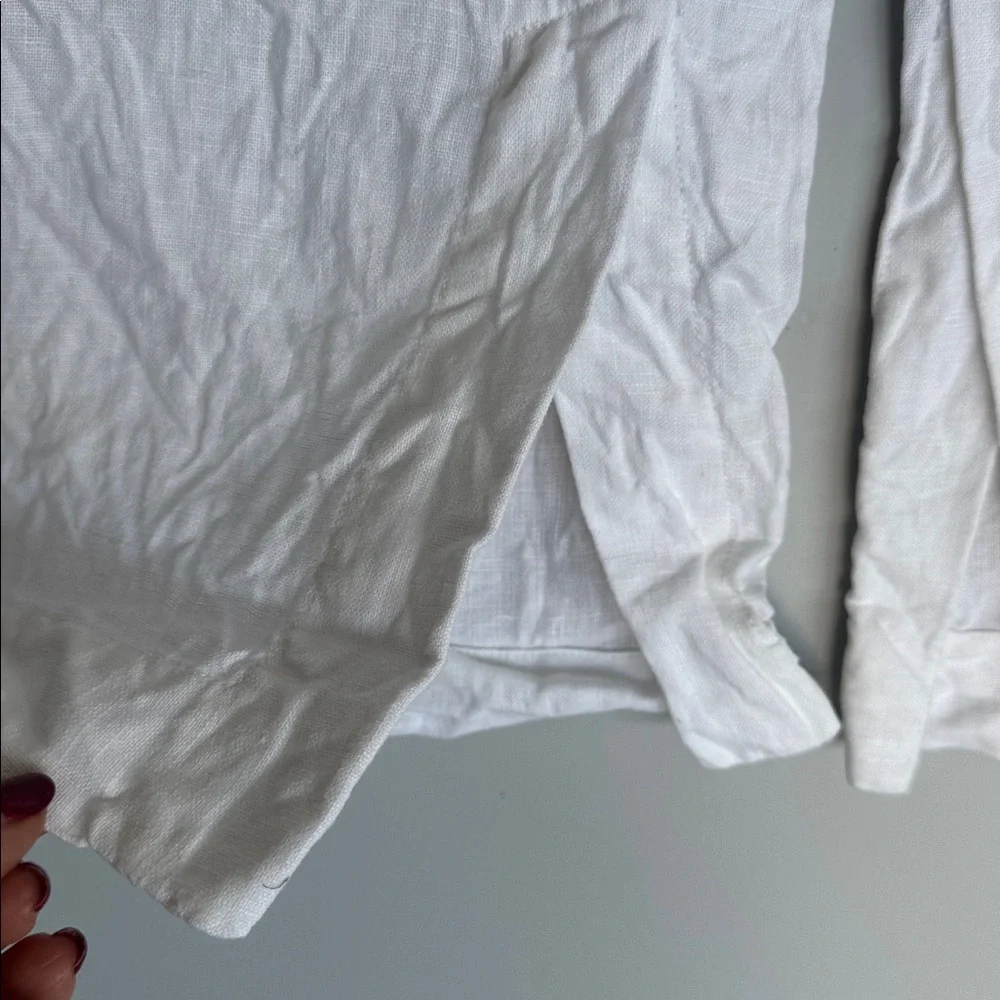 Athleta women’s 100% linen size 18‎ White Joggers